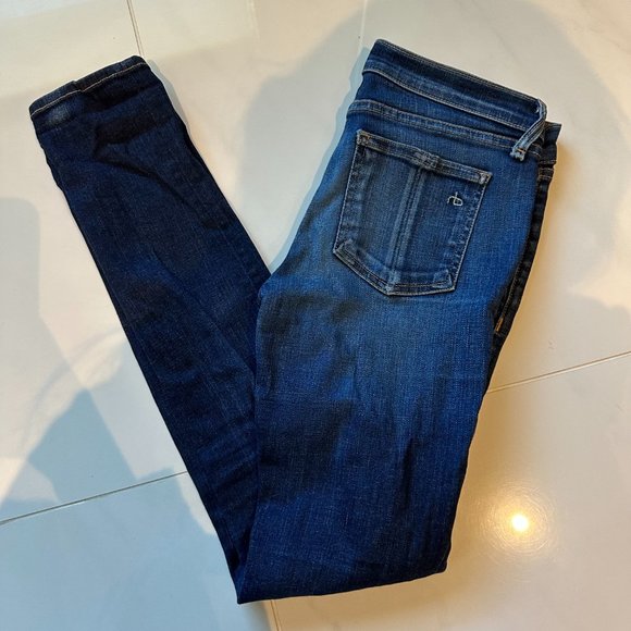 rag & bone deep blue skinny jeans - Picture 1 of 9